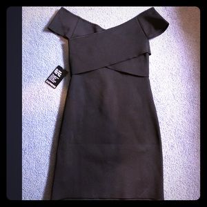 NWT Express Black Off-the-Shoulder Dress